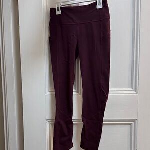 Lululemon Burgundy Cropped Leggings